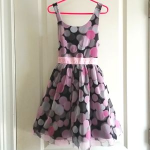 Justice Girls Dress Polka Dot Party Dress Size 8